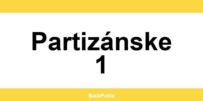 Otváracie hodiny Slovenskej pošta v Partizánske 1