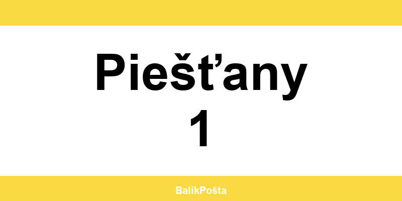 Otváracie hodiny Slovenskej pošta v Piešťany 1